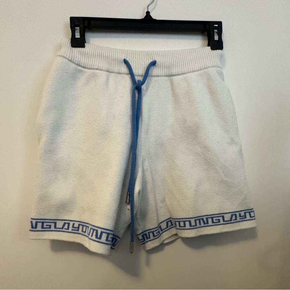 YoungLA White and Blue  Shorts small